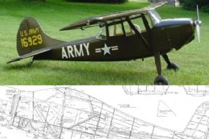 Cessna Bird Dog L-19 Plans - 2 scales