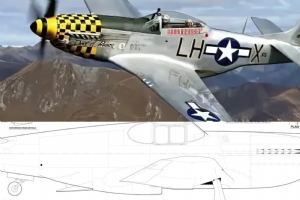 P-51 Mustang plan 1/4 Scale - Don Smith