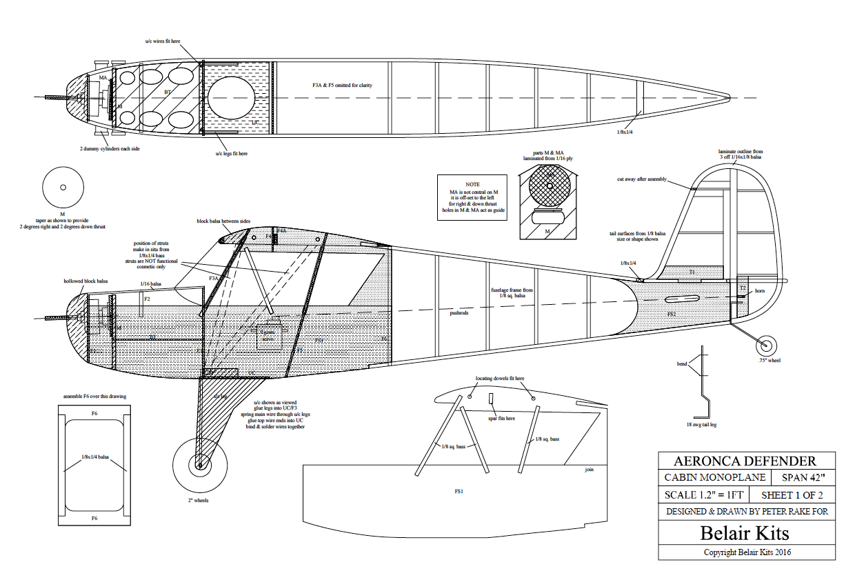 Aeronca Defender - electric scale 42 inch