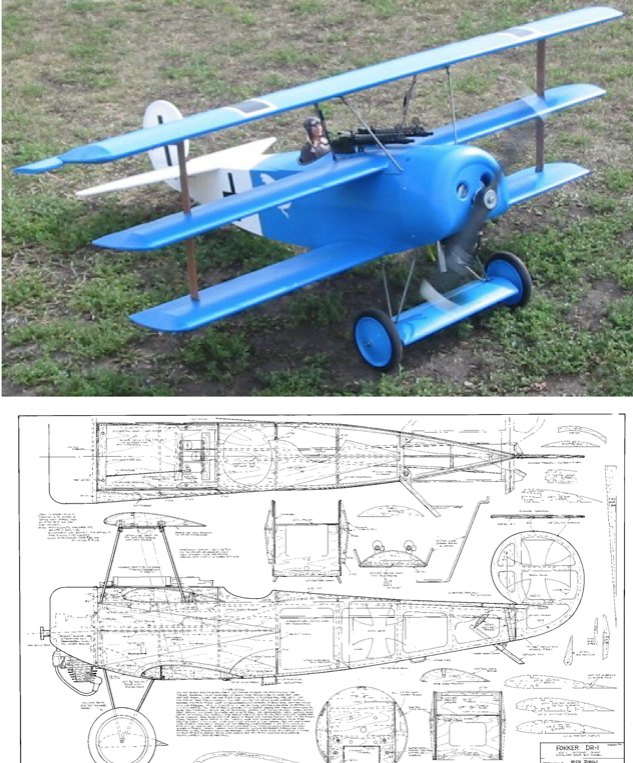 Fokker Dr-1 plans by Ziroli