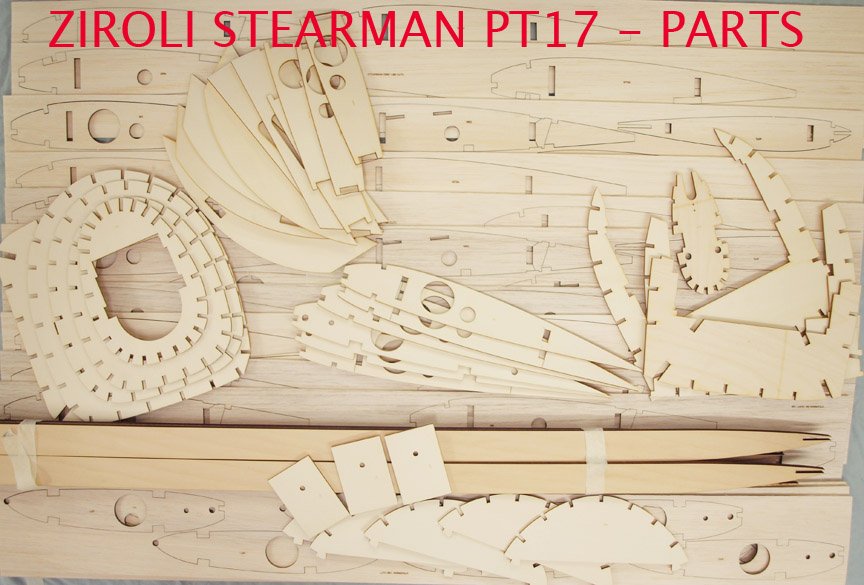 PT17 Stearman 87inch Parts Set - Ziroli