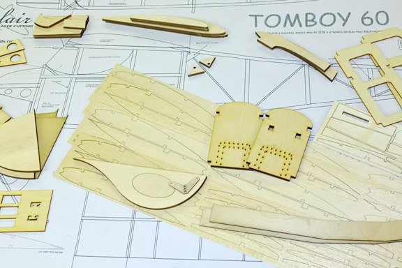 Tomboy 60 Parts set and plan 60" wingspan